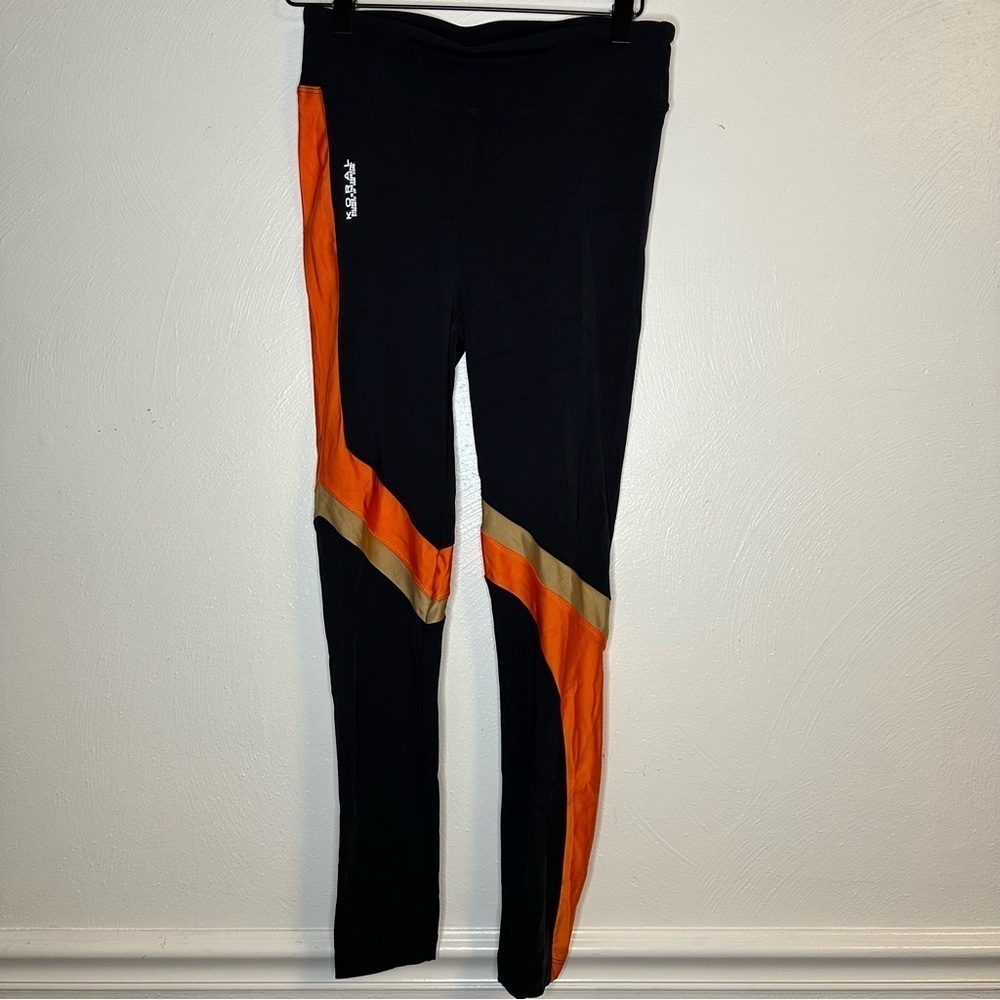 Koral Black & orange Trek High Rise Skiny Leggings Medium(b2